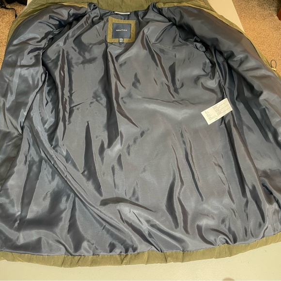 NWT Nautica Quilted Puffer Faux Fur Trim Hood Coat Jacket Women XL Outdoor Ski - Picture 11 of 11